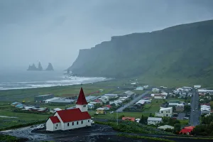 Related Images Gallery: View over the village of Vik on a rainy day, Iceland, Polar Regions