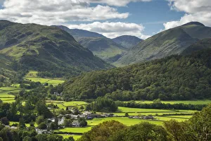 The village of Rosthwaite in the Borrowdale Valley, Lake District National Park, UNESCO The village of Rosthwaite in the Borrowdale Valley, Lake District National Park, UNESCO