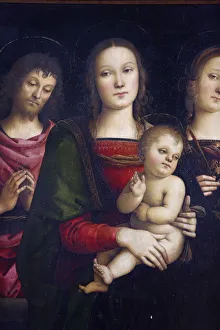 Virgin with child surrounded by St. John the baptist and St Virgin with child surrounded by St. John the baptist and St