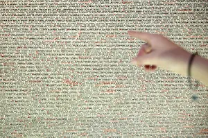 Synagogue Gallery: Wall of names, Memorial to the 80000 Jewish Victims of the Holocaust from Bohemia