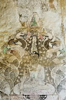 Pagan Collection: Wall painting, Sulamani Pahto, Bagan (Pagan), Myanmar (Burma), Asia