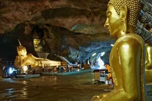 Wat Tham Suwan Khuha Buddhist Cave, Phang Nga Bay, Krabi Province, Thailand, Southeast Asia, Asia