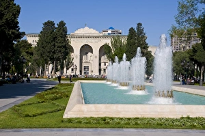 Water fountain in the center of Baku, Azerbaijan, Central Asia, Asia Water fountain in the center of Baku, Azerbaijan, Central Asia, Asia