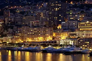 Monte Carlo Gallery: Waterfront at night, Monte Carlo, Principality of Monaco, Cote d Azur