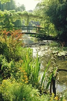 Monet Gallery: Waterlily pond and bridge in Monets garden, Giverny, Haute Normandie (Normandy)