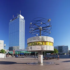 German Culture Gallery: Weltzeituhr (world clock) and Hotel Park Inn, Alexanderplatz Square, Berlin Mitte