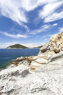 White cliffs, Gulf of Procchio, Marciana, Elba Island, Livorno Province, Tuscany White cliffs, Gulf of Procchio, Marciana, Elba Island, Livorno Province, Tuscany