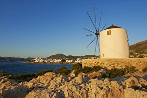 Windmill near the harbour, Parikia (Hora), Paros Island, Cyclades, Greek Islands Windmill near the harbour, Parikia (Hora), Paros Island, Cyclades, Greek Islands