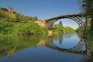 The worlds first Ironbridge built by Abraham Darby over the River Severn at Ironbridge The worlds first Ironbridge built by Abraham Darby over the River Severn at Ironbridge