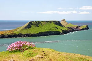 Images Dated 12th May 2012: Worms Head, Rhossili Bay, Gower Peninsula, Wales, United Kingdom, Europe