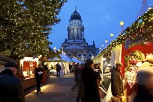 Images Dated 17th December 2012: Xmas Market, French Cathedral, Gendarmenmarkt, Berlin, Germany, Europe