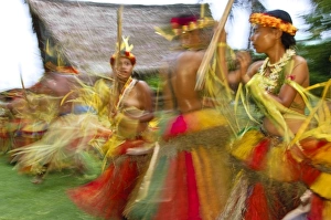 Yapese dancers performing the traditional bamboo stick dance, Yap, Micronesia, Pacific Yapese dancers performing the traditional bamboo stick dance, Yap, Micronesia, Pacific
