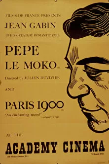 Images Dated 10th October 2008: Academy Poster for Julien Duviviers Pepe Le Mokko (1937)