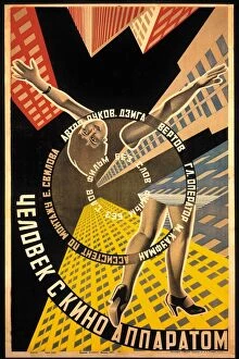 Popular themes/film poster/poster dziga vertovs man movie camera 1928