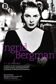 Poster for Ingrid Bergman Season at BFI Southbank (2 - 31 January 2009)
