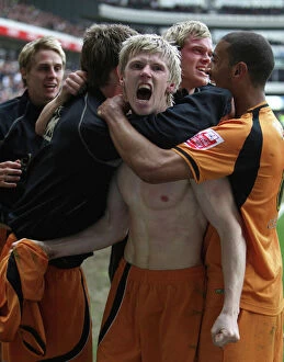 Images Dated 13th April 2009: Wolverhampton Wanderers: Andrew Keogh Scores the Third Goal in Derby County vs