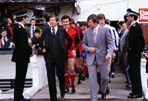 Images Dated 22nd May 1982: Alex Ferguson and John Greig lead out their teams - 1982 Scottish Cup Final