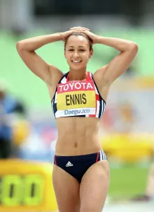 Athletic Prints: 2011 World Championship Athletics Print of Jess Ennis