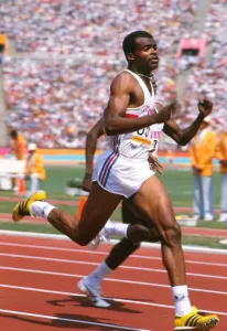 Athletic Prints: Kriss Akabusi 1984 Los Angeles Olympics Print