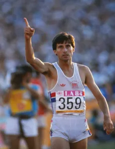 Athletic Prints: Sebastian Coe Print - 1984 Olympic Champion