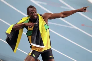 Athletic Prints: Usain Bolt 200m Gold Medal Print
