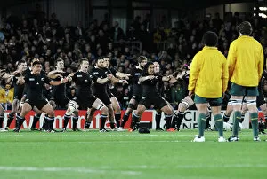 Images Dated 16th October 2011: Australia face the Haka at the 2011 Rugby World Cup