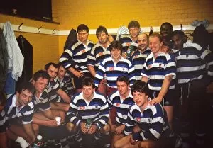 Bath celebrate a victory over Wasps - 1989 / 90 season
