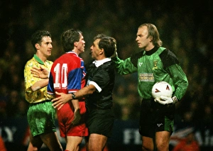 Bayerns Lothar Matthaeus and Norwich goalkeeper Bryan Gunn are separated at Carrow Road Bayerns Lothar Matthaeus and Norwich goalkeeper Bryan Gunn are separated at Carrow Road