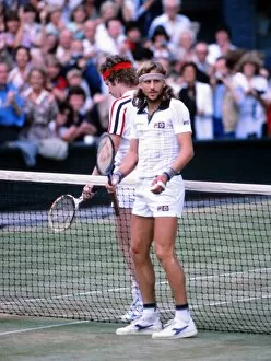 Bjorn Borg defeats John McEnroe to win the 1980 Wimbledon Championship