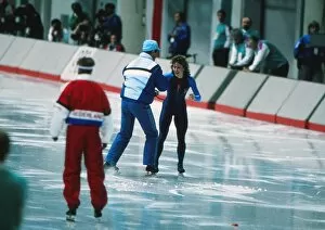Images Dated 26th February 1988: Calagary Olympics - Speed Skating
