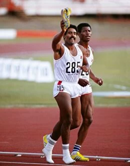 Images Dated 2nd September 2010: Daley Thompson wins gold at the 1982 Brisbane Commonwealth Games