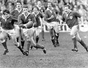 David Irwin on the ball for Ireland - 1983 Five Nations