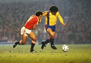 Images Dated 12th March 2010: Diego Maradona and Remi Moses - 1983 / 4 European Cup Winners Cup