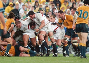 The England forwards drive the ball forward during the 2003 World Cup Final The England forwards drive the ball forward during the 2003 World Cup Final