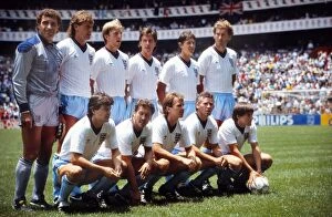 Images Dated 2nd June 2010: England line up before facing Argentina at the 1986 World Cup