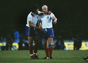 Images Dated 13th October 1982: Englands David Armstrong and Alan Devonshire