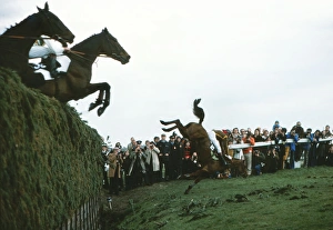 A faller at Bechers Brook - Grand National 1976 A faller at Bechers Brook - Grand National 1976