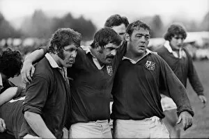 Rugby Gallery: The famous Pontypool Front Row play for the British Lions in 1977