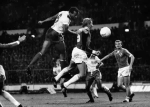Cyrille Regis Prints: Cyrille Regis in Action - England Football Print