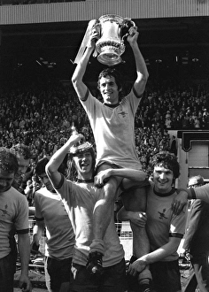 Frank McLintock celebrates Arsenals FA Cup Win 1971 Frank McLintock celebrates Arsenals FA Cup Win 1971