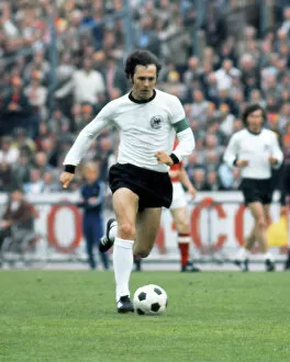 Franz Beckenbauer on the ball in the final of Euro 72