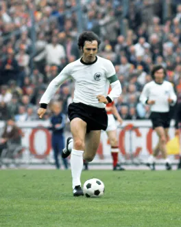 Franz Beckenbauer on the ball in the final of Euro 72 Franz Beckenbauer on the ball in the final of Euro 72