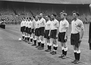 The Great Britain football team line-up at Wembley before taking on Bulgaria in 1956 The Great Britain football team line-up at Wembley before taking on Bulgaria in 1956