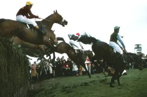 Horse Racing Prints: Red Rum Clears Bechers Brook Print