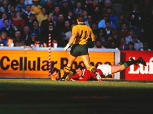 Images Dated 15th July 1989: Ieuan Evans scores his famous try for the Lions in the 3rd Test - 1989 British Lions Tour of