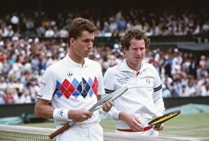 Images Dated 21st May 2009: Ivan Lendl and John McEnroe at the 1983 Wimbledon Championships
