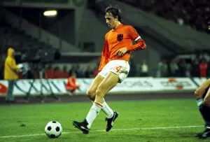 Images Dated 23rd April 2011: Johan Cruyff on the ball at the 1974 World Cup