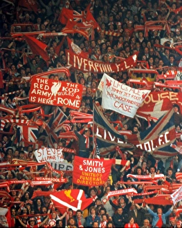 Liverpool fans display their banners - 1977 FA Cup Final Liverpool fans display their banners - 1977 FA Cup Final