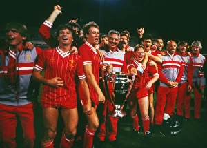 Liverpool players celebrate winning the 1984 European Cup Liverpool players celebrate winning the 1984 European Cup