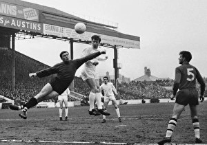 Manchester City goalkeeper Alan Ogley attempts to punch clear from Ipswichs Gerry Baker Manchester City goalkeeper Alan Ogley attempts to punch clear from Ipswichs Gerry Baker